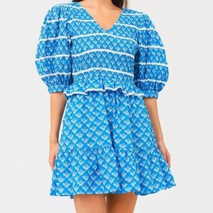 SEA • Women's Annika Smocked Dress • XS
